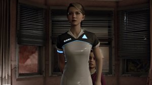 Kara protecting Alice from Todd (Alice's father).